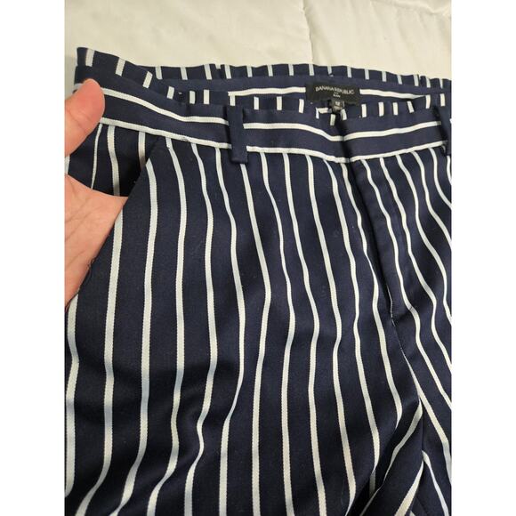Boho Banana Republic Pants Womens 12 Striped Crop Wide Leg Jumpsuit Retro - Picture 7 of 11